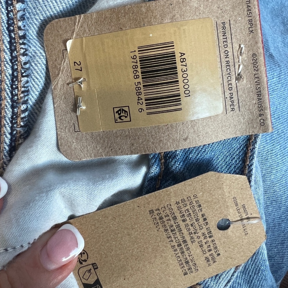 NWT Levi’s FIT AND FLARE SKIRT denim medium light wash 27 - Picture 8 of 10